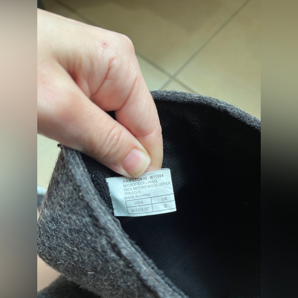 Emu Australia Hamilton Hi Gray Merino Wool Tall Boots W8 M7 - Picture 9 of 11